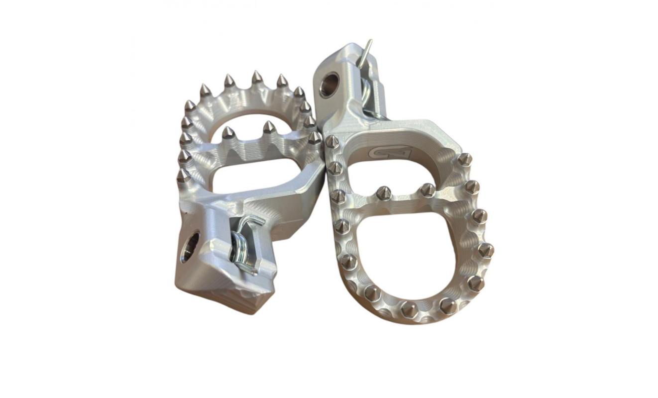 GECO GECO 3D FOOTPEG BETA RR 2020- / -5 MM -7 MM SILVER