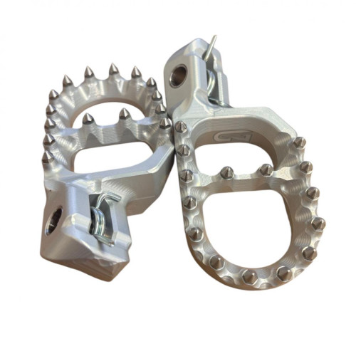 GECO GECO 3D FOOTPEG BETA RR 2020- / -5 MM -7 MM SILVER