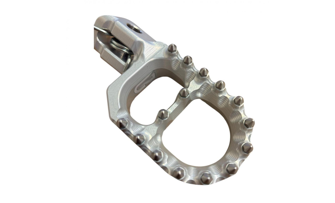 GECO GECO 3D FOOTPEG BETA RR 2020- / -5 MM -7 MM SILVER
