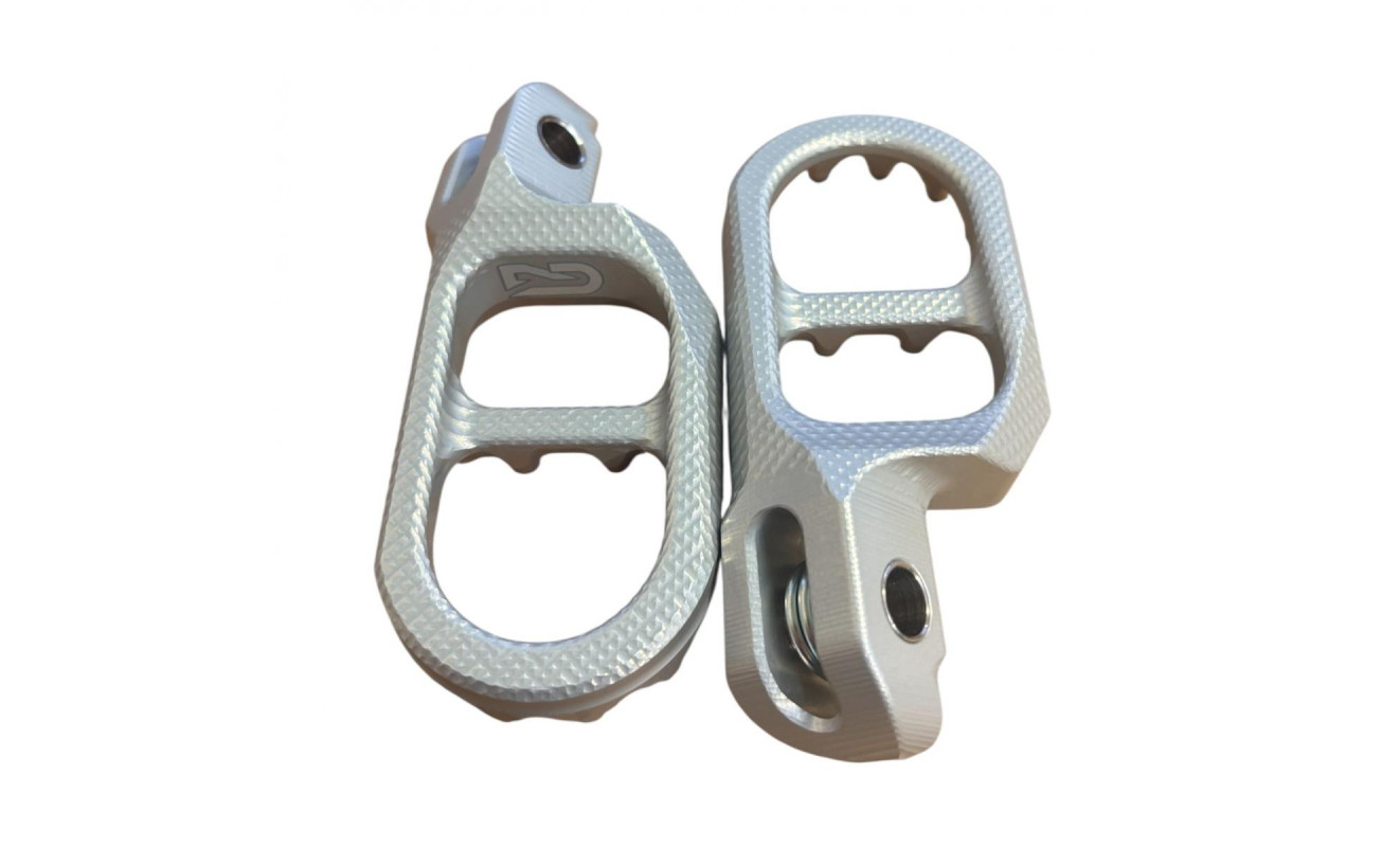 GECO GECO 3D FOOTPEG BETA RR 2020- / -5 MM -7 MM SILVER