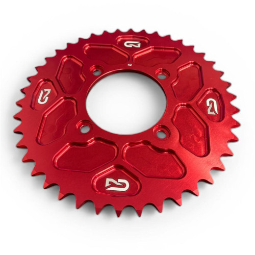 GECO REAR SPROCKET TRIAL 42 TEETH RED