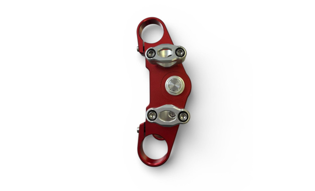 GECO TRIAL TRIPLE CLAMP 39mm FORK RED
