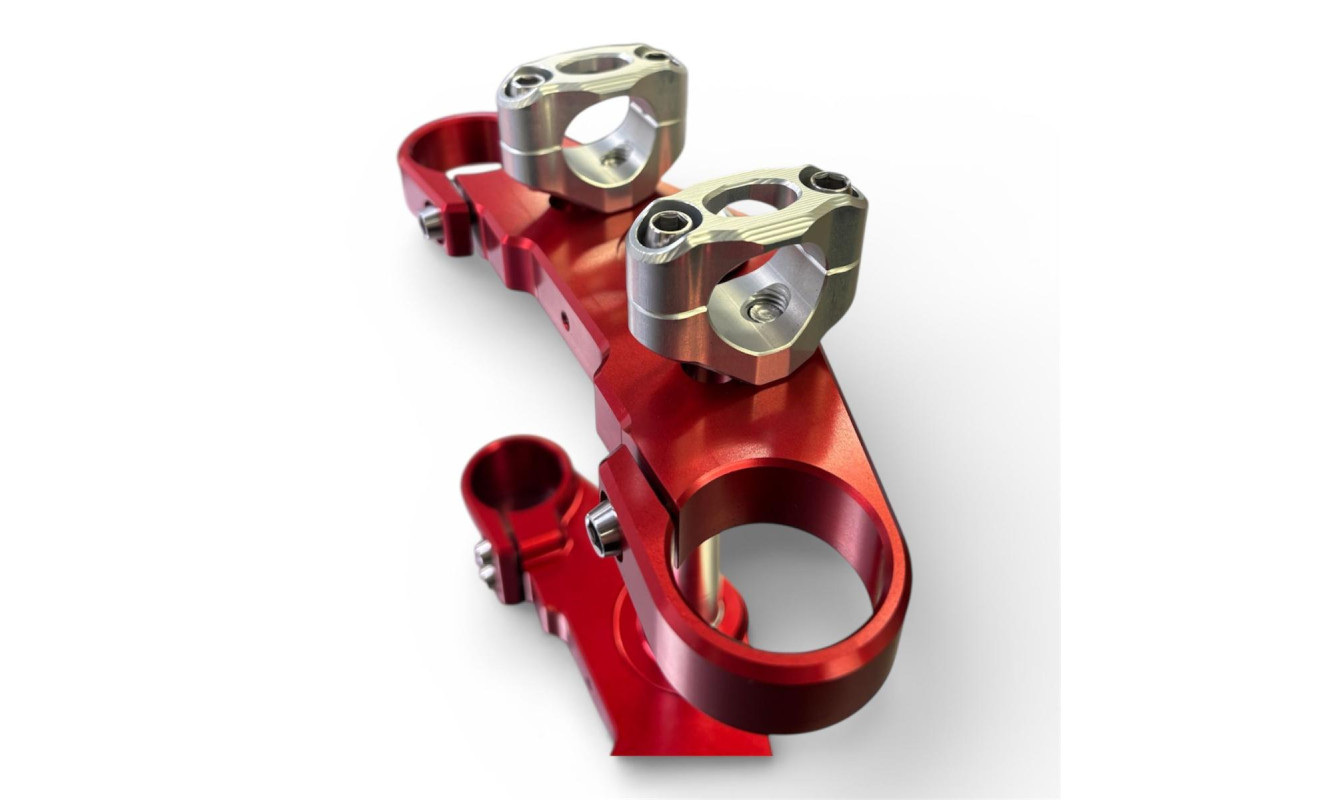 GECO TRIAL TRIPLE CLAMP 39mm FORK RED